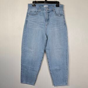 Loft Barrel Leg Jeans Women's 28 Light Blue Wash Boho Beachy Casual Festival